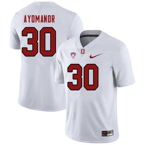 Men #30 Elic Ayomanor Stanford Cardinal College 2023 Football Stitched Jerseys Sale-White - Click Image to Close